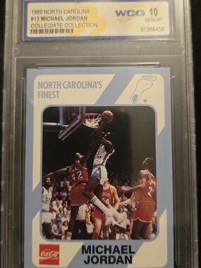 GEM MINT 10 Coca Cola Michael Jordan North Carolina Light Blue Basketball Card